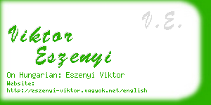 viktor eszenyi business card